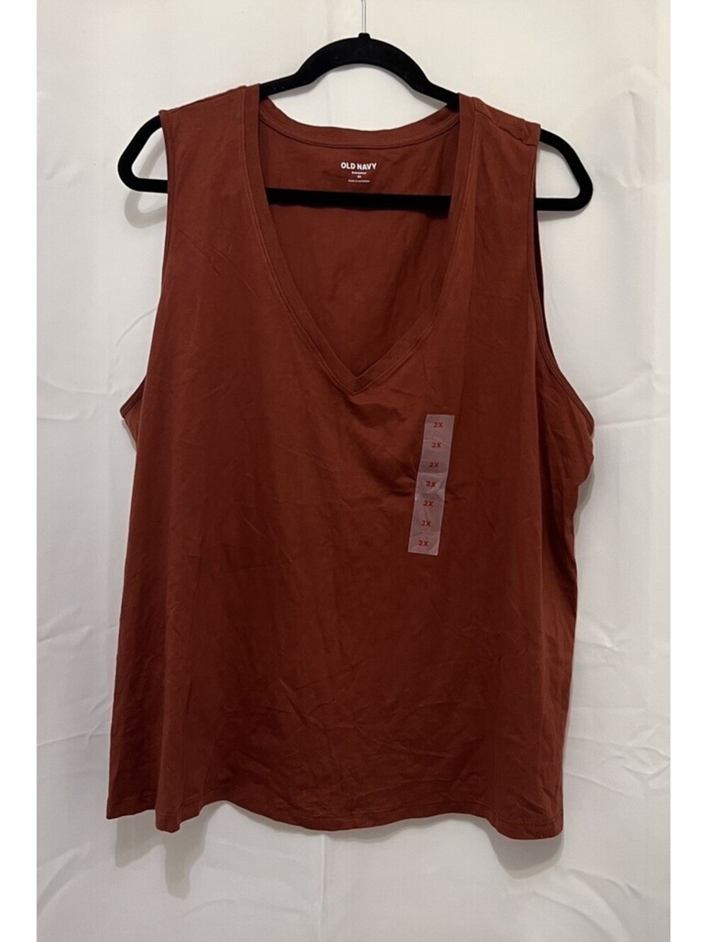 Old Navy EveryWear Women's Plus 2X V Neck Tank Top Rust NWT